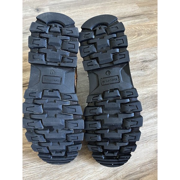 Day Five Casual Lace Brown Black Leather Zip Strap Boots Round Toe Size 12 M - Picture 9 of 10